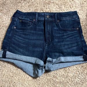 AE next level stretch, super high-rise shortie shorts, size 6